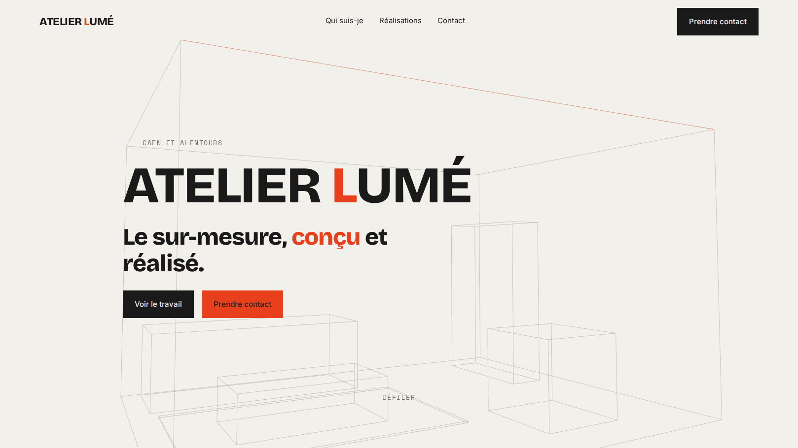 Aperçu du site exemple architecte d'intérieur Atelier Lumé
