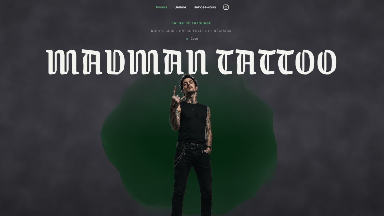 Aperçu du site exemple tatoueur Madman Tattoo